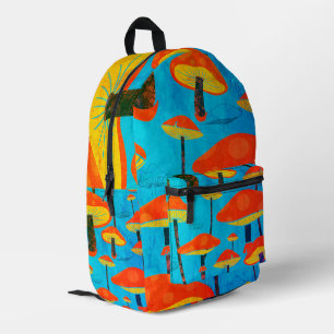 Mochila Impresa Hippie Dreamy Retro Vibe Encantador de champiñones