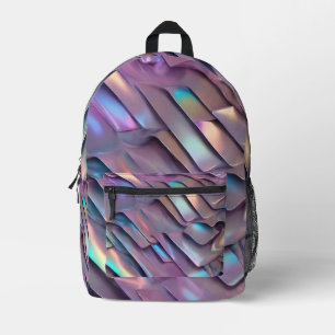 Mochila Impresa Hiridiscente futurista/holográfico abstracto