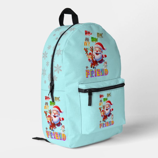 Mochila Impresa Ho Ho Ho Mi Querido Amigo (Esquina izquierda trasera)
