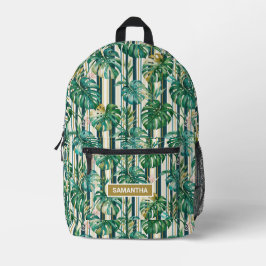 Mochila Impresa Hoja de Monstera Personalizada