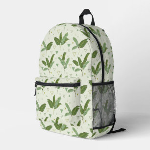 Mochila Impresa Hoja de plátano con triángulos
