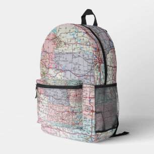 Mochila Impresa Hoja de Ruta de Estados Unidos