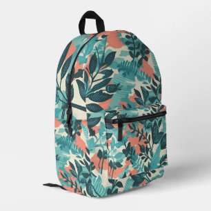 Mochila Impresa Hojas abstractas de camuflaje