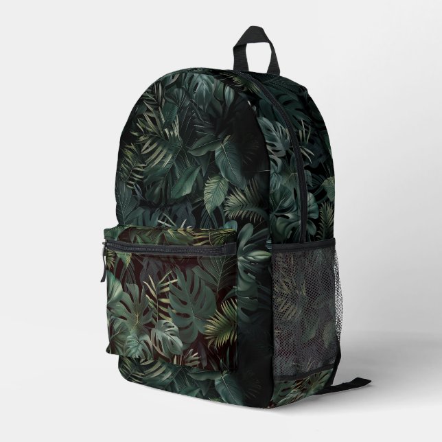 Mochila Impresa Hojas de selva tropical (Esquina derecha trasera )