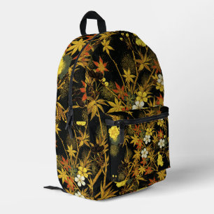 Mochila Impresa Hojas japonesas de otoño Antiguo Botánico