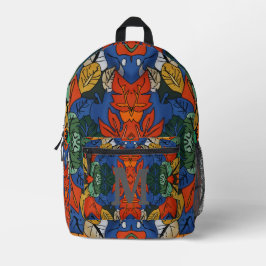 Mochila Impresa Hojas minimalistas modernas con cordones | Colorid