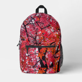 Mochila Impresa Hojas rosadas