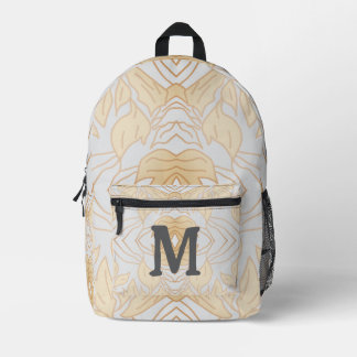 Mochila Impresa Hojas Rusticomodernas con cordones 8