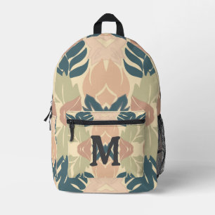 Mochila Impresa Hojas Rusticomodernas con cordones 9