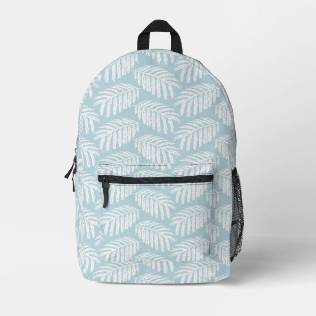 Mochila Impresa Hojas Tropicales Acuáticas (Anverso)