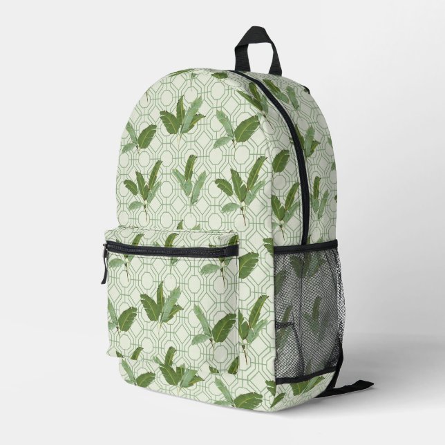 Mochila Impresa Hojas tropicales de palmera (Esquina derecha trasera )