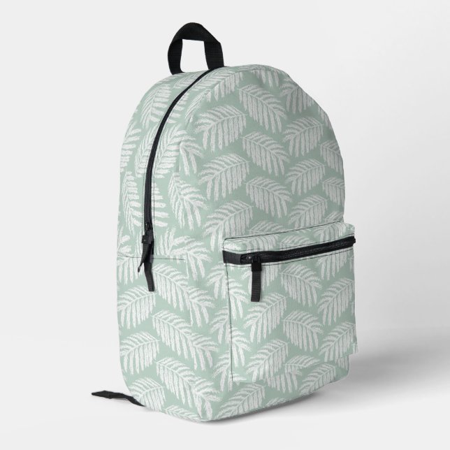 Mochila Impresa Hojas tropicales verdes (Esquina izquierda trasera)