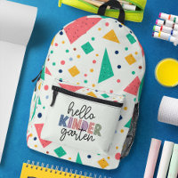 Hola Kinder Garten colorido geométrico