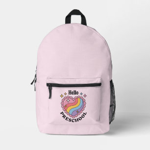 Mochila Impresa Hola Preescolar De vuelta a la escuela preescola