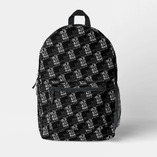 Mochila Impresa Hombre viejo gracioso dice Día del Regalo de la Mo