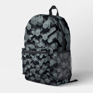 Mochila Impresa Honeycomb gris negro y antracita