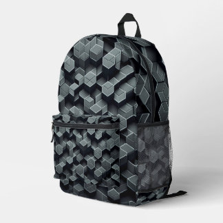 Mochila Impresa Honeycomb gris negro y antracita