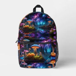 Mochila Impresa Hongos en un planeta extranjero