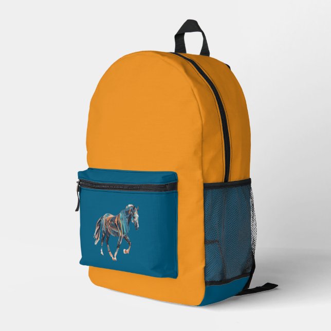 Mochila Impresa Horse Backpack/Bag (Esquina derecha trasera )