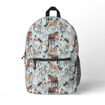 Horse Print Pretty Aqua Floral  Girl's