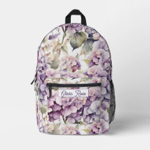 Hortensias elegantes de acuarela rosa púrpura