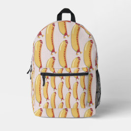 Mochila Impresa Hot Diggity Dog Divertido Carácter Retro Cheeky