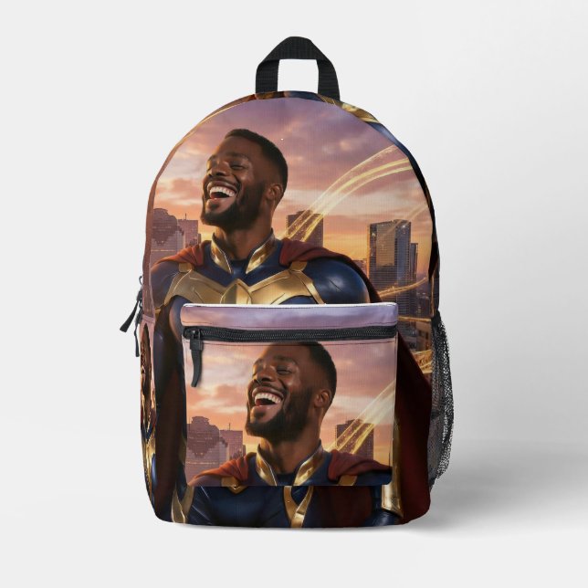 MOCHILA IMPRESA HOUSTON - SUPERHÉROE (Anverso)