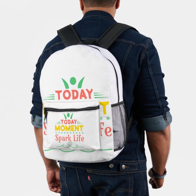 Mochila Impresa Hoy, momento, vida de chispa (Insitu (Modelo))
