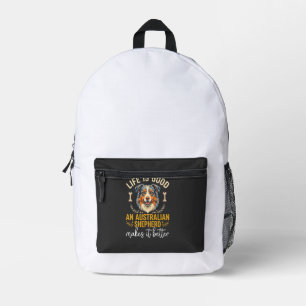 Mochila Impresa Hueso de perro pastor australiano Life Is Good
