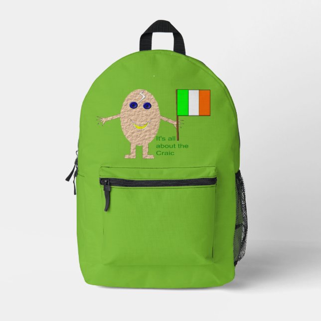 Mochila Impresa Huevo irlandés patriótico (Anverso)