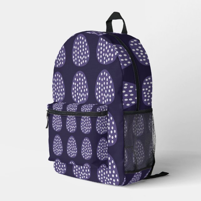 Mochila Impresa Huevos de Pascua Purple Happy (Esquina derecha trasera )