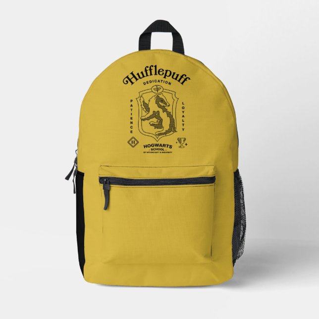 Mochila Impresa HUFFLEPUFF™ Dedicación Paciencia Lealtad Escudo (Anverso)