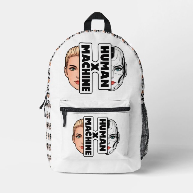 MOCHILA IMPRESA HUMAN × MACHINE (Anverso)