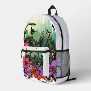 Mochila Impresa Hummingbird Garden