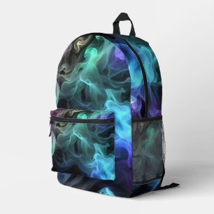 Mochila Impresa Humo iridiscente en negro