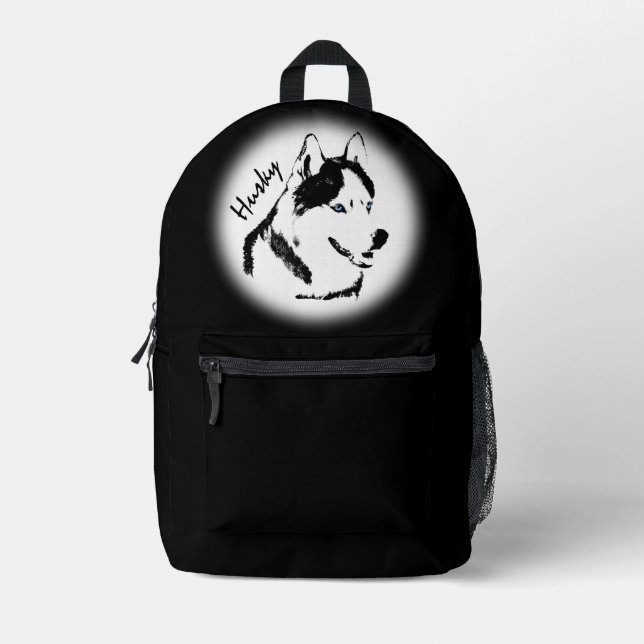 Mochila Impresa Husky Backpack Siberian Husky Malamute Backpacks (Anverso)