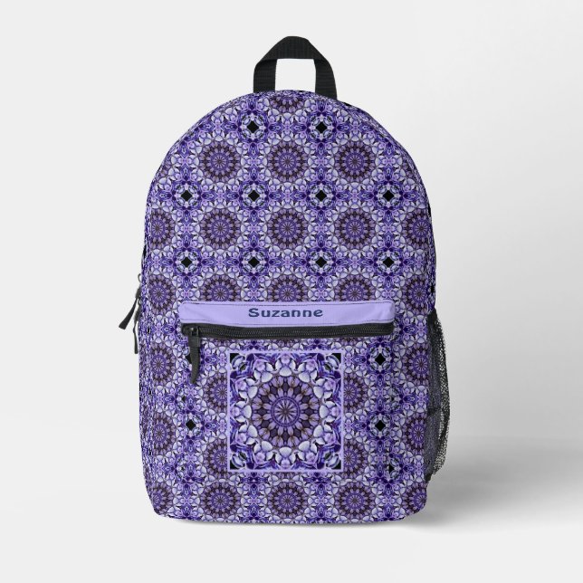 Mochila Impresa Hydrangea Pétalos de flores Resumen Personalizado (Anverso)