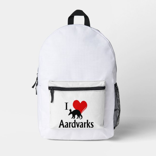 Mochila Impresa I Heart Aardvarks (Anverso)