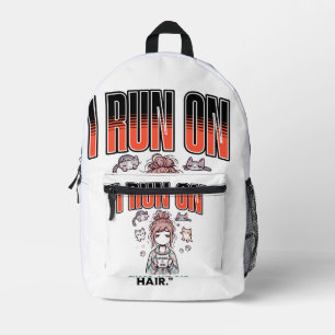 Mochila Impresa I Run on Chaos and Cat Hair – Funny Design for Cat