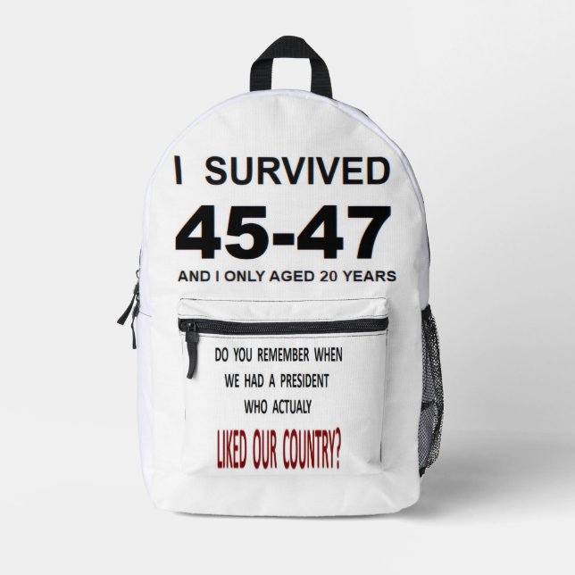 Mochila Impresa I Survived 45-47 (Anverso)