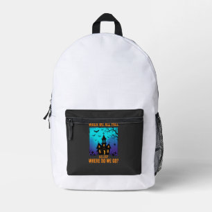 Mochila Impresa Iglesia Embrujada de Halloween Adónde Vamos