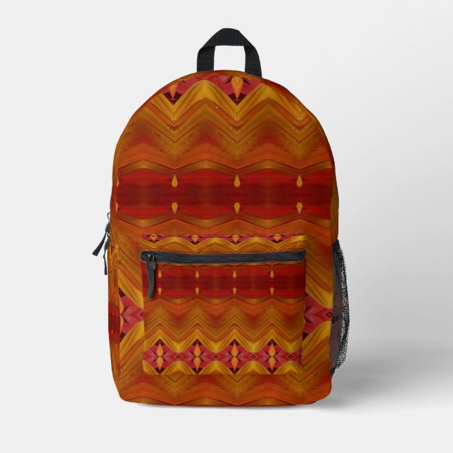 Mochila Impresa Ikat de oro (Anverso)