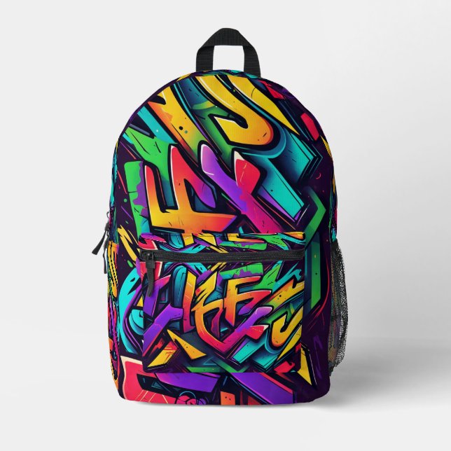 Mochila Impresa illustration de graffiti (Anverso)