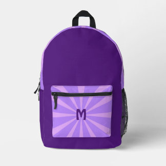 Mochila Impresa Ilusión óptica púrpura personalizada moderna