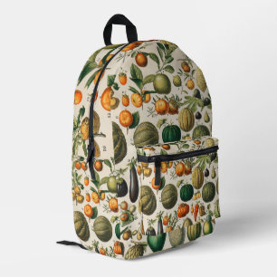 Mochila Impresa Ilustracion científico botánico de frutas