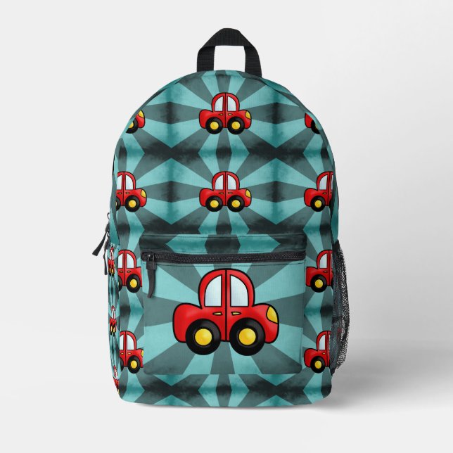 Mochila Impresa Ilustracion de coches (Anverso)