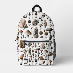 Mochila Impresa Ilustracion de Colección de hongos salvajes