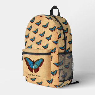 Mochila Impresa Ilustracion de mariposa de época