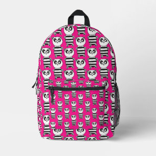 Mochila Impresa Ilustración de Panda Adorable