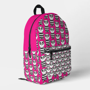 Mochila Impresa Ilustración de Panda Adorable